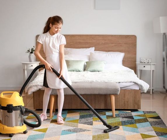 cleaning bedroom