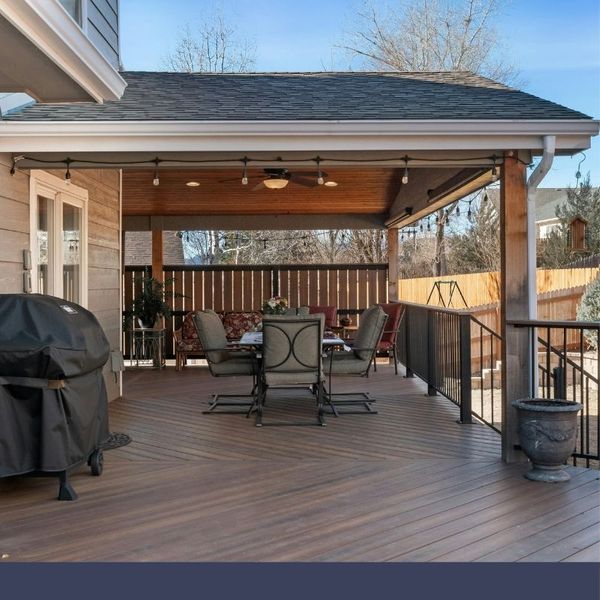 custom-built deck for a home