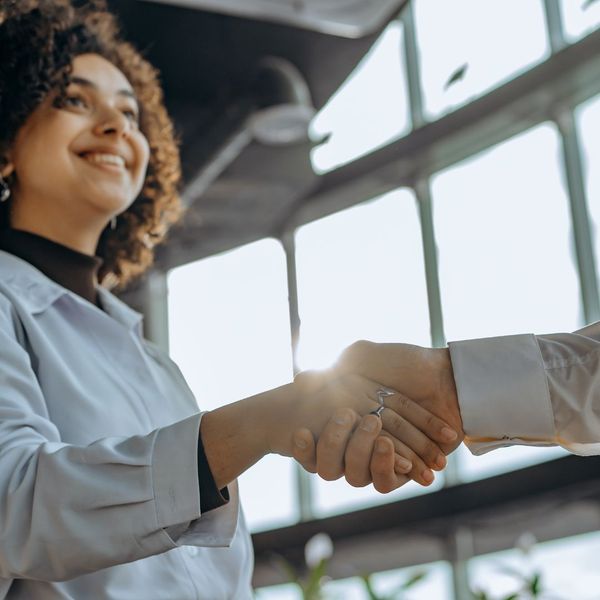 Two people shaking hands