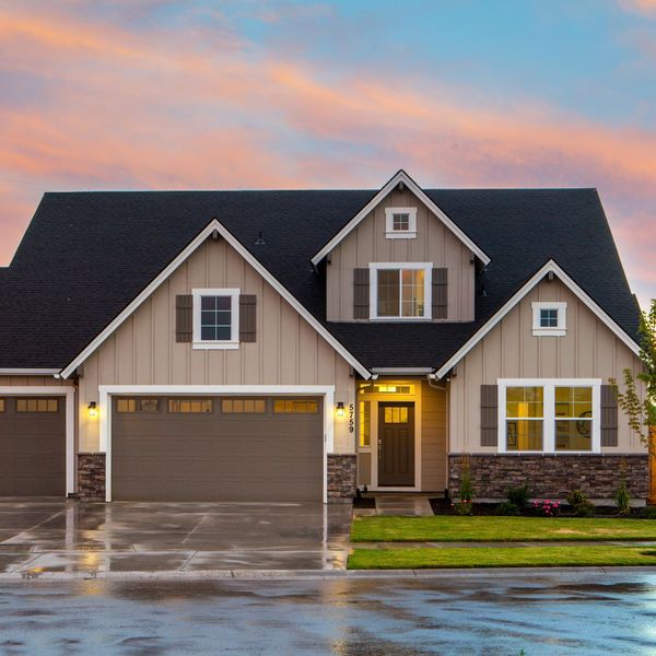 Exterior of a home after a rain storm