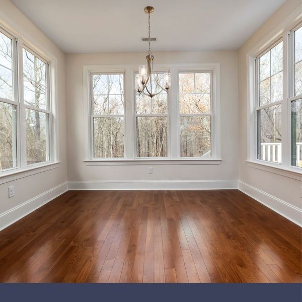 new windows installed in a dining room