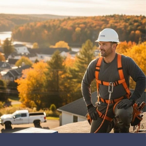 roofer on top of building