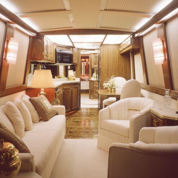 The interior of an RV