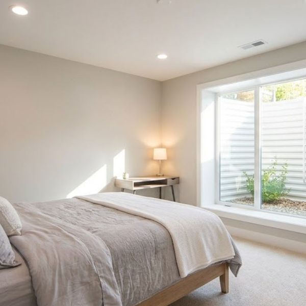 bedroom with natural light