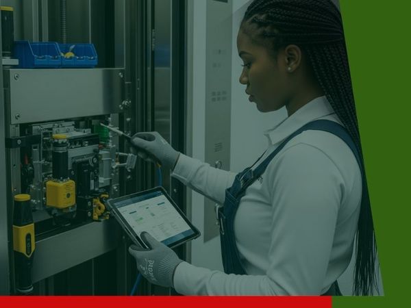 Elevator Evolution technician performing expert elevator repair and preventative maintenance