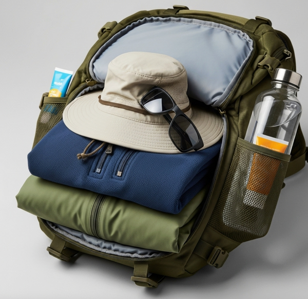A backpack packed with essential fishing gear for a charter trip. Screenshot 2025-08-27 at 11.25.21%E2%80%AFAM.png