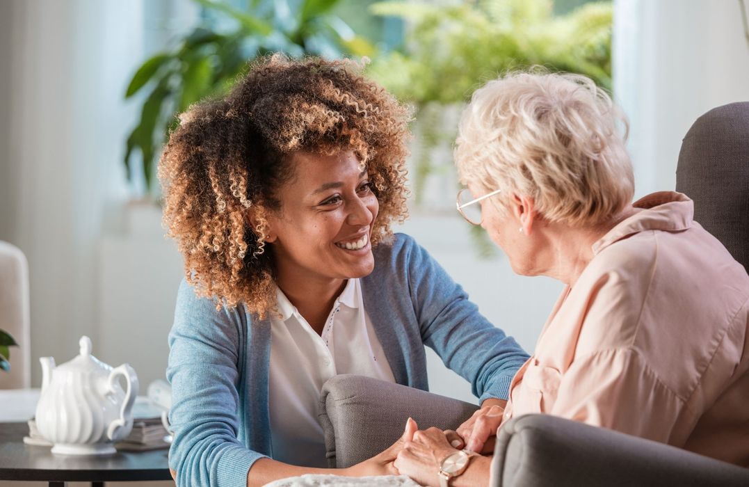 woman smiling at patient