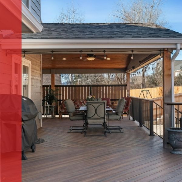 Wood deck with fun pattern