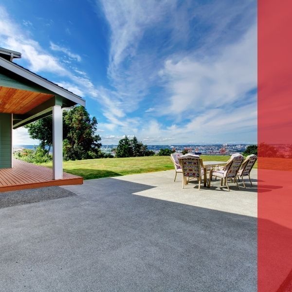 Concrete patio for a home