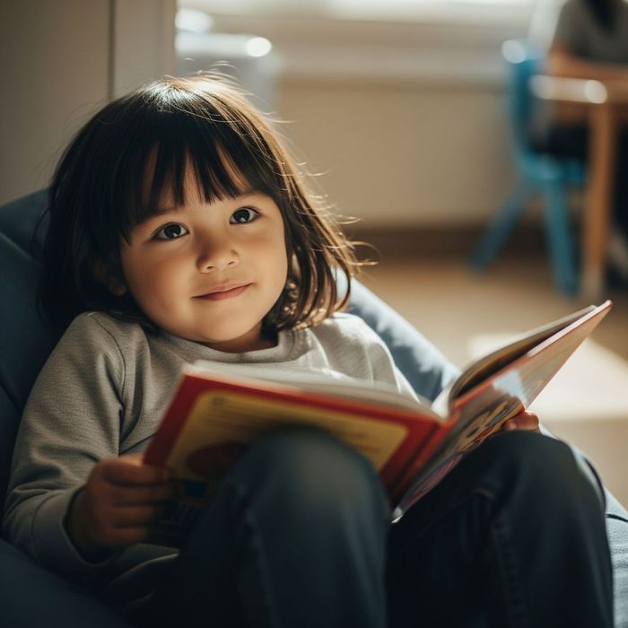 A young child sits happily in a quiet, sunlit corner and reads a picture book, symbolizing a lifelong love for learning. A young child sits happily in a quiet, sunlit corner and reads a picture book, symbolizing a lifelong love for learning.