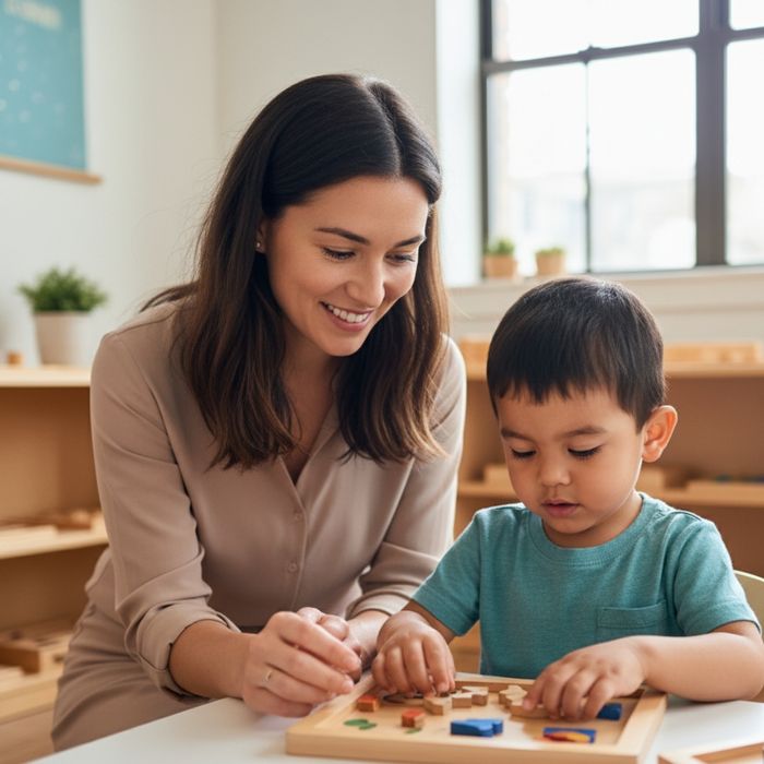 Child and teacher Child and teacher