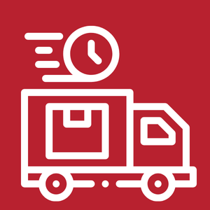 semi truck with clock icon 