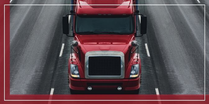 red truck on highway