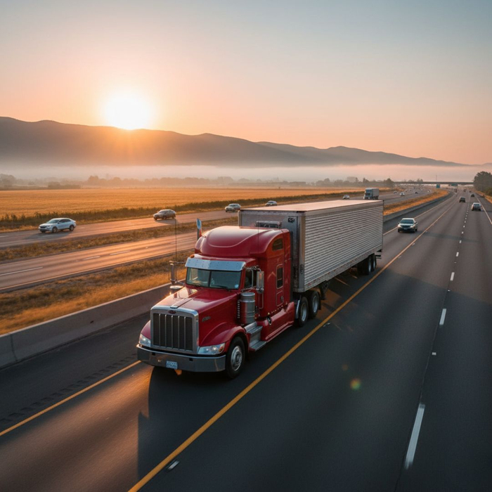 semi on highway