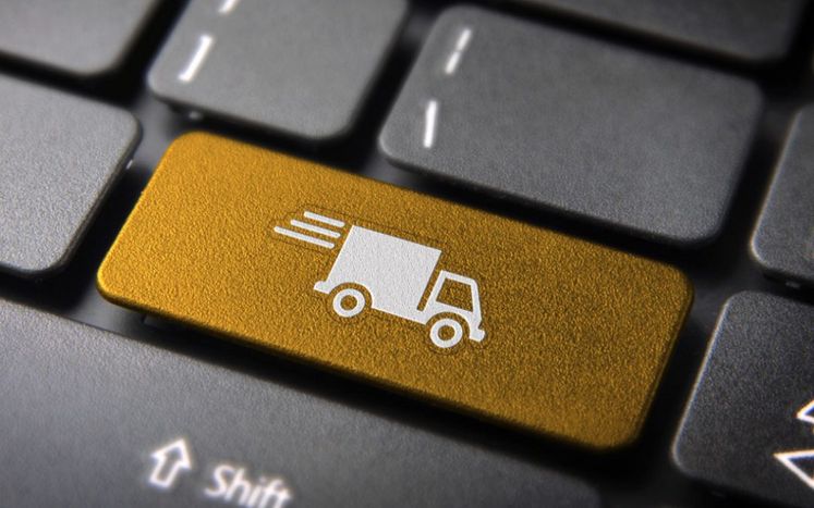keyboard has delivery truck icon