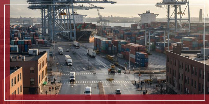 Newark port and city streets.