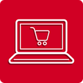Shopping online icon