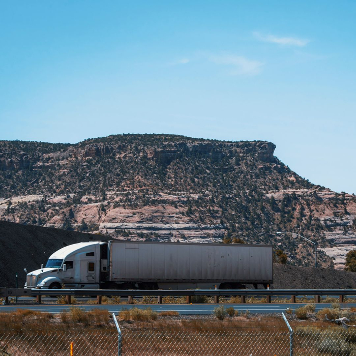 semi on the road