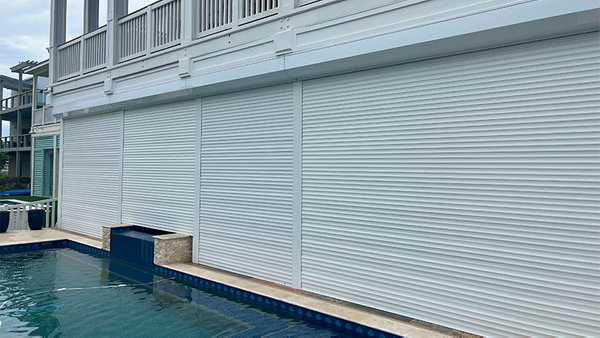 roll down shutters near pool