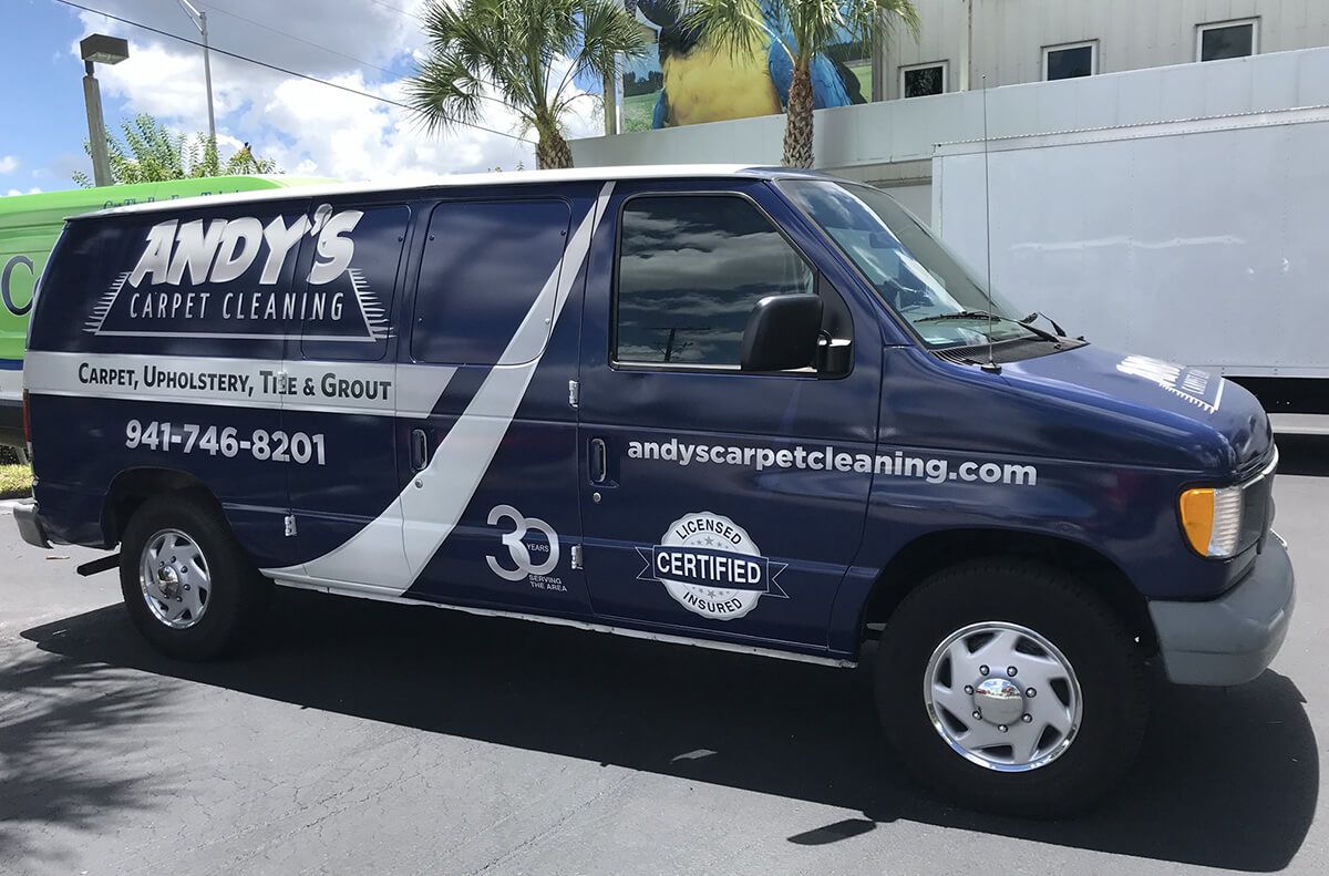 Andy's carpet cleaning van