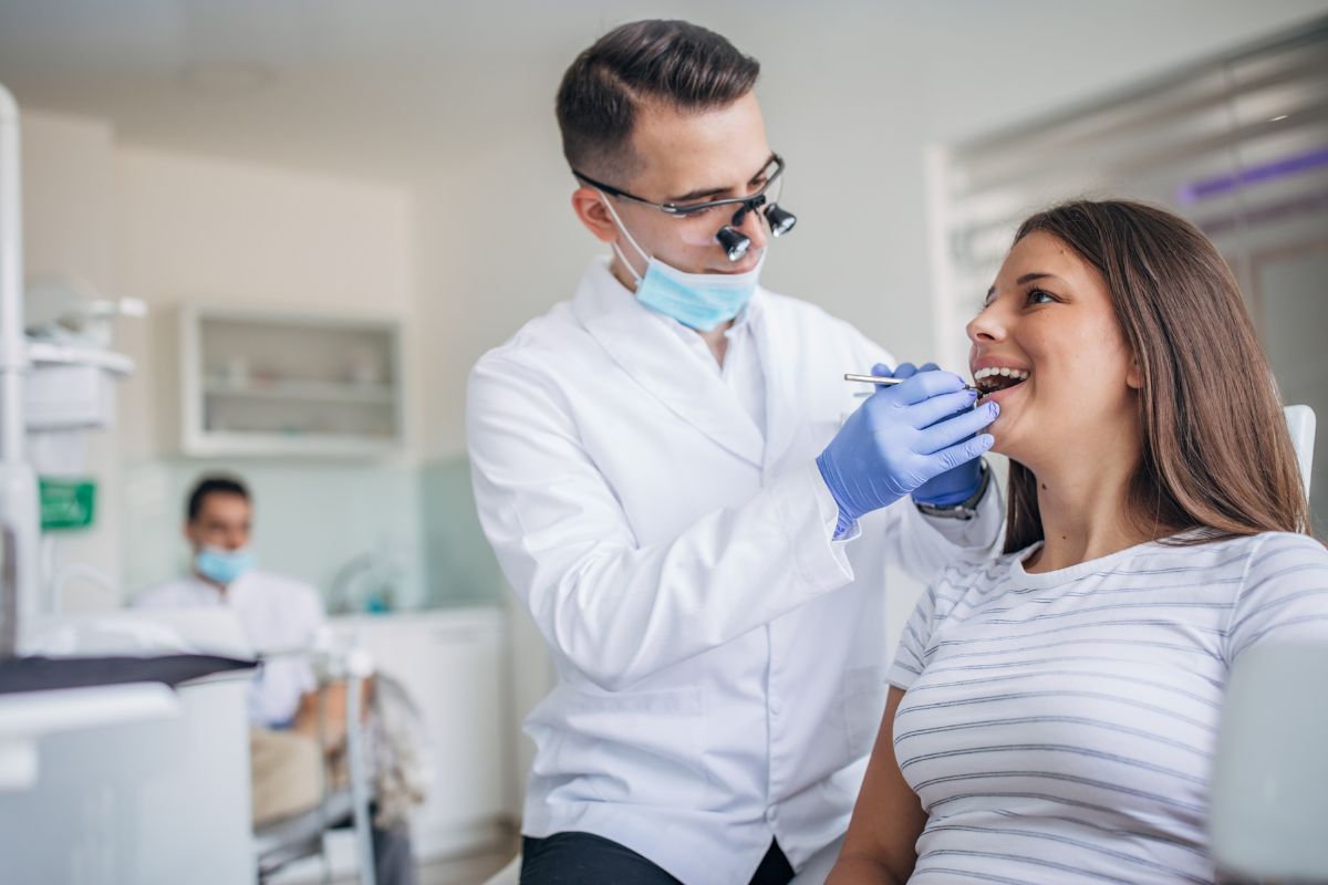 woman at the dentist