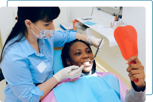 getting teeth cleaned