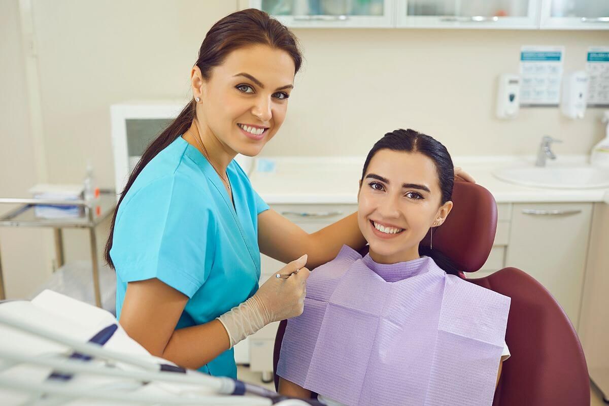 dentist with patient dentist with patient