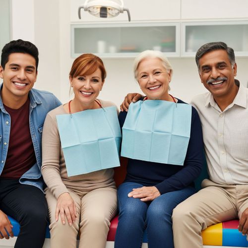 A diverse group of smiling people with healthy teeth