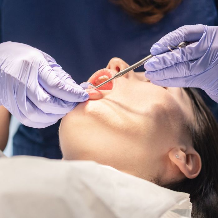 dentist working on patient