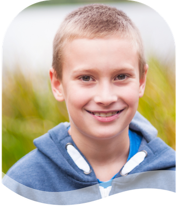 young boy with retainer