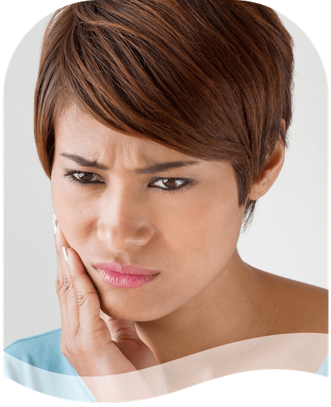 image of a woman with a broken retainer