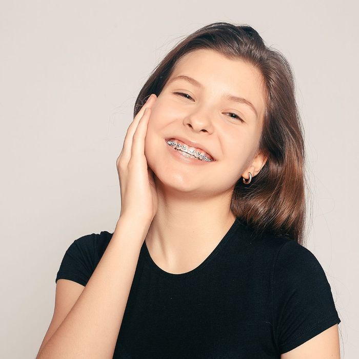 teen with braces