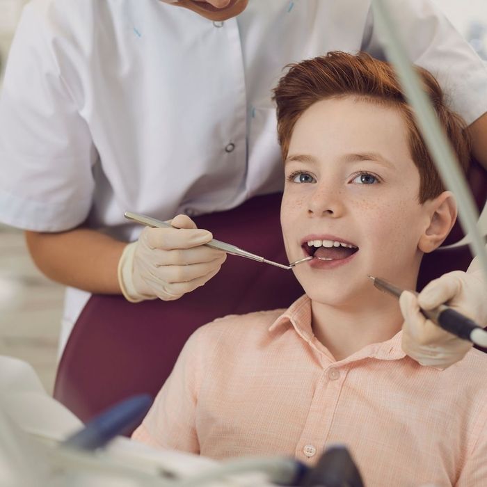 Child at the dentist