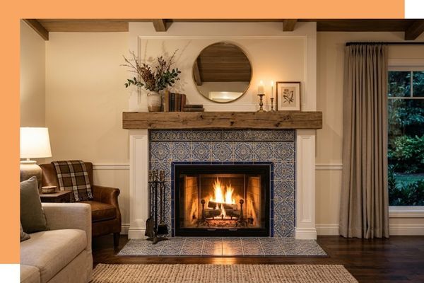 tile fireplace surround