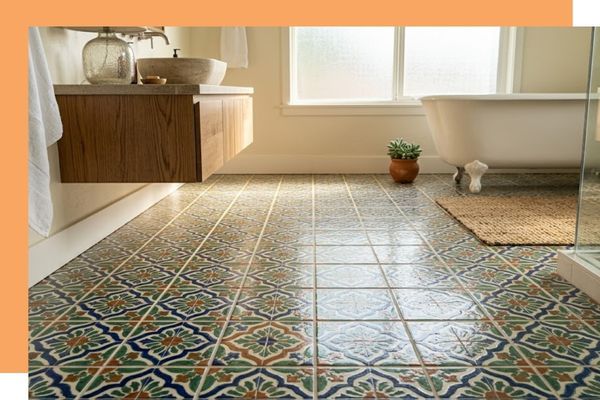 heated bathroom floor