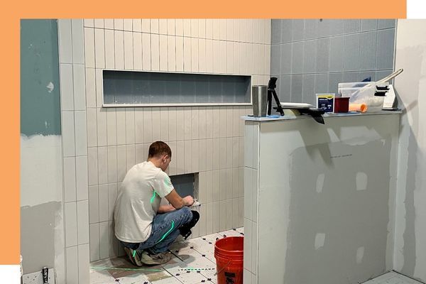 bathroom tile installation