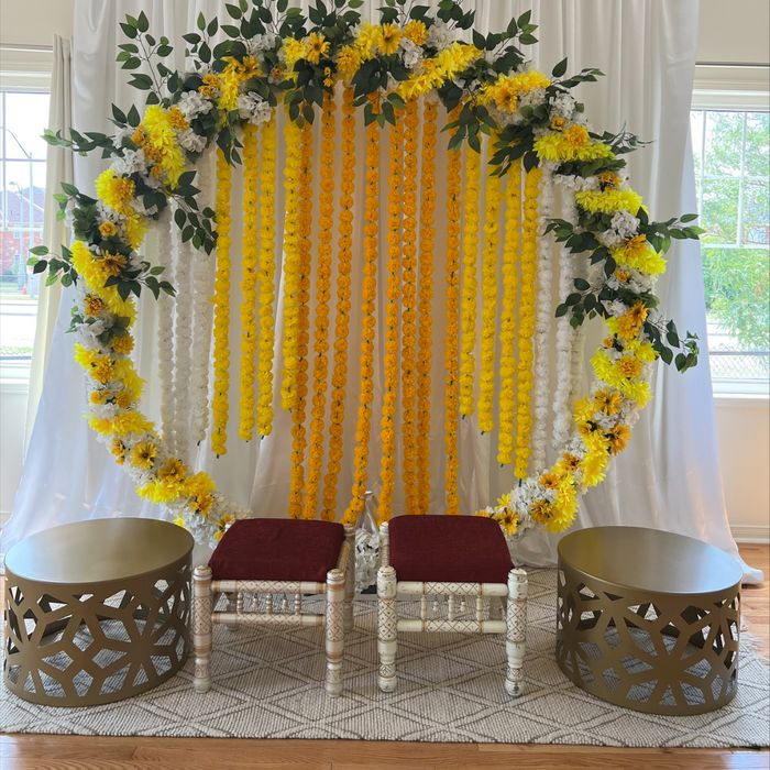 decorated flower arch