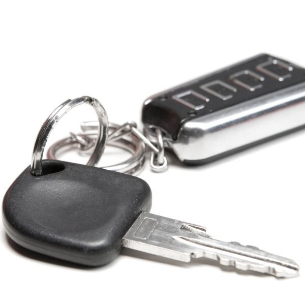car key with a large black square
