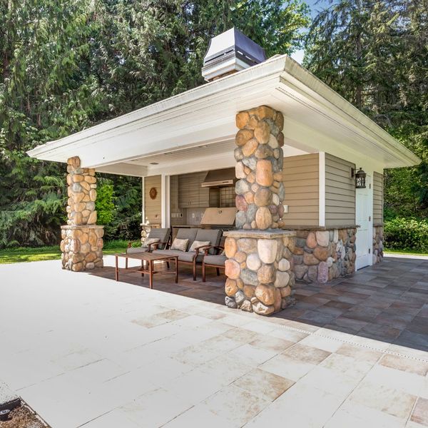 Outdoor kitchen.