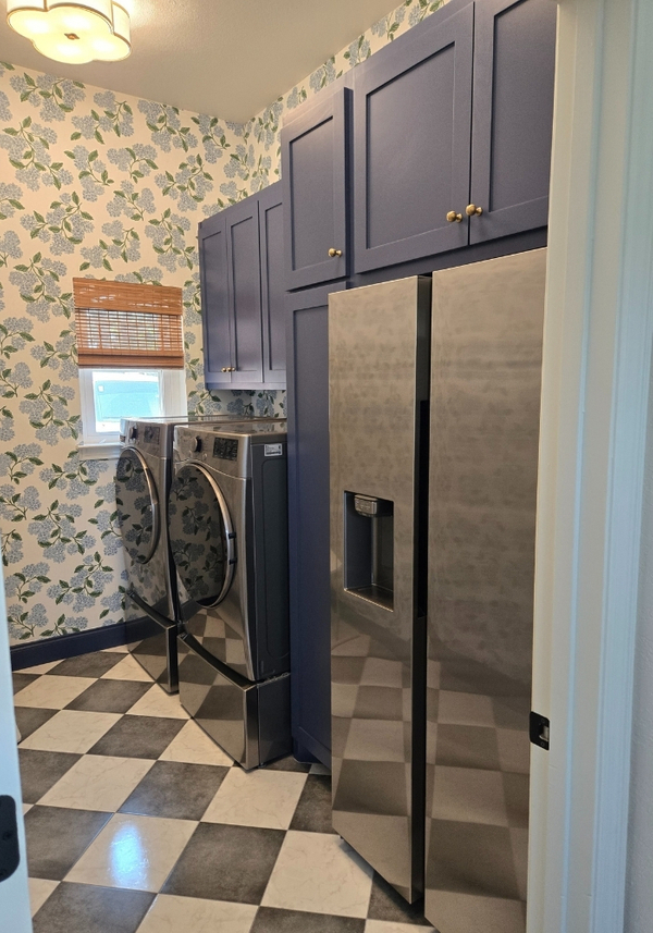 laundry and fridge room laundry and fridge room