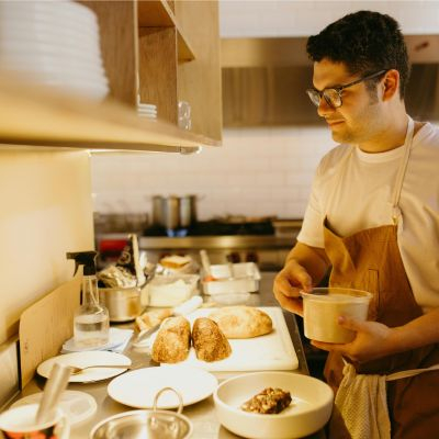 chef cooking in kitchen