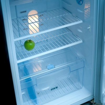 Fridge interior.