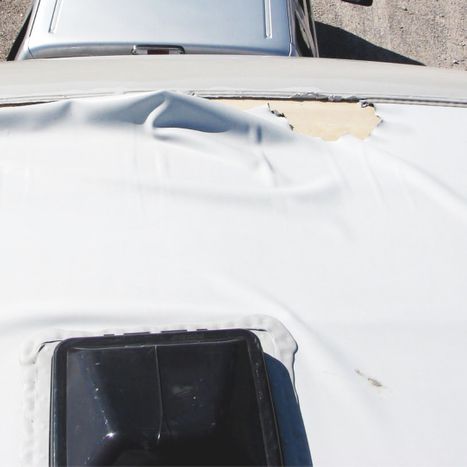 image of an aged RV roof
