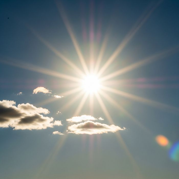 bright sun in the sky