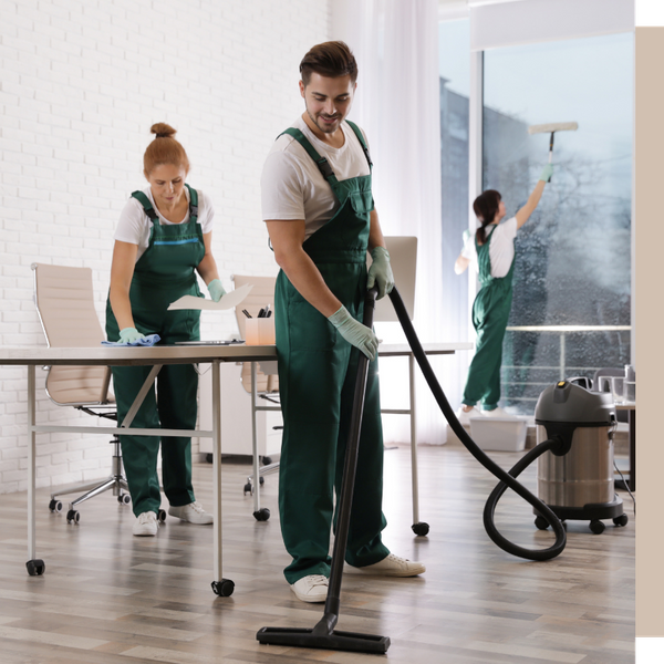 cleaners in an office space