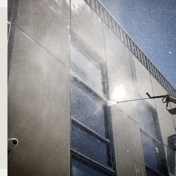 pressure washing a building pressure washing a building