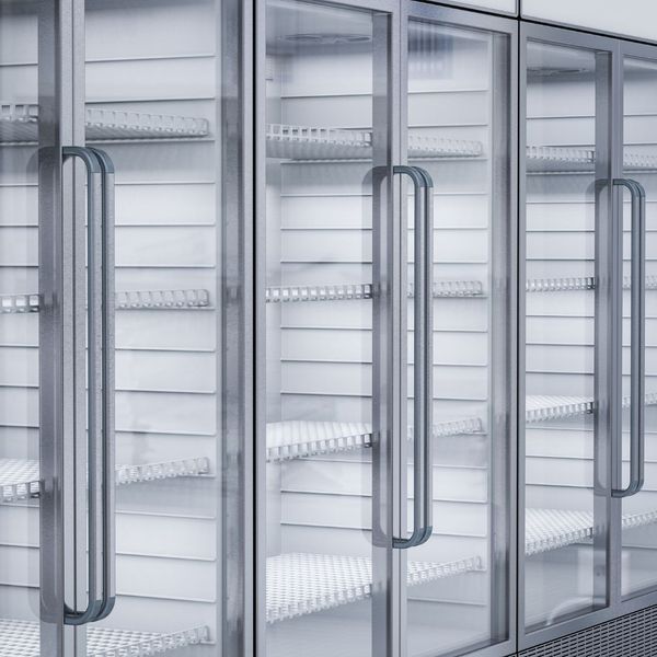 empty freezer section