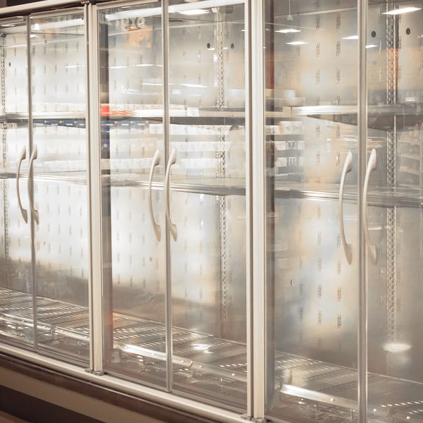 Image of a set of commercial refrigerator. 