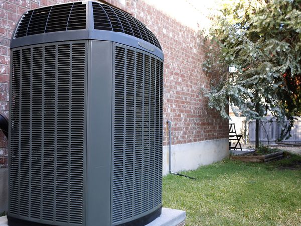 large AC unit outside residential property