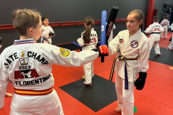 kids self defense practice